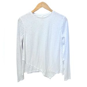 Lululemon Sweetest Day Long Sleeve Shirt Burnout Top White Size 2